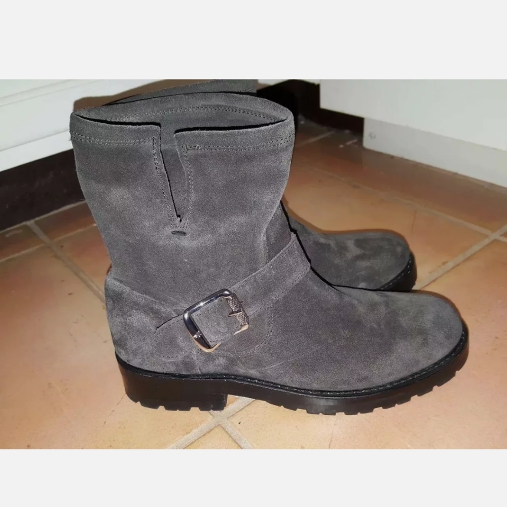 Frye Natalie Engineer Boots Grigio Sz 6